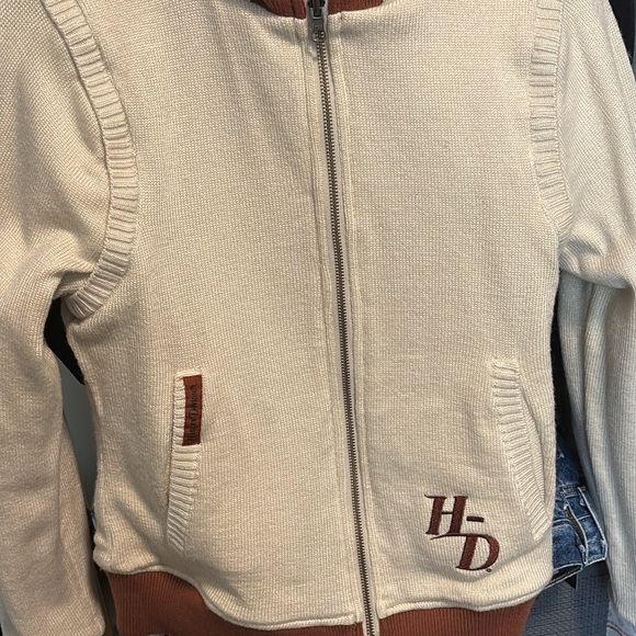 Harley-Davidson Cream and Brown Jacket - Picture 3 of 3